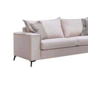 Verona three-seater sofa in cream color 225x93x100cm