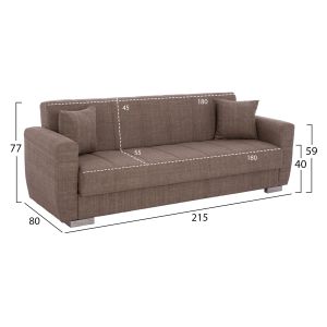 Three-seater sofa beige ημ3240,02