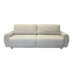 Hungie three-seater sofa bed with beige fabric 250x92x89cm