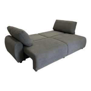 Hungie three-seater sofa bed with gray fabric 250x92x89cm