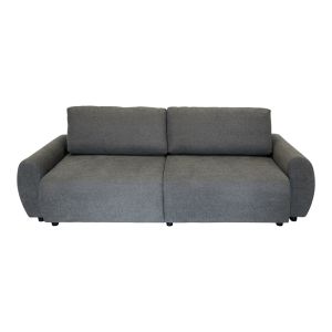 Hungie three-seater sofa bed with gray fabric 250x92x89cm