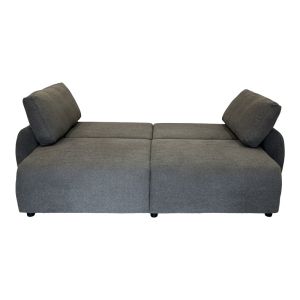 Hungie three-seater sofa bed with gray fabric 250x92x89cm
