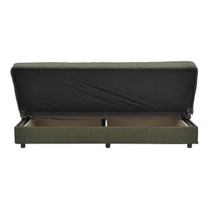 Three-seater sofa bed Romina with chest of drawers Romina green textile 190x85x90cm