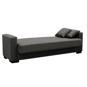 Three-seater sofa bed Romina with chest Voxtextile anthracite color 215x85x80cm