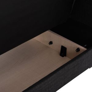Триместен разтегателен диван с място за съхранение Nikko Hm3292.01 сив плат 209x76x83всм.