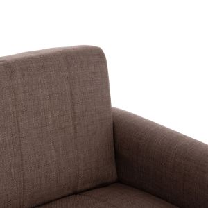 Триместен разтегателен диван с място за съхранение Nikko Hm3292.02 кафяв плат 209x76x83всм.