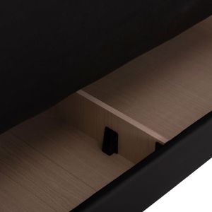 Триместен разтегателен диван с място за съхранение Nikko Hm3292.11 черен Pu 207x80x82hсм.