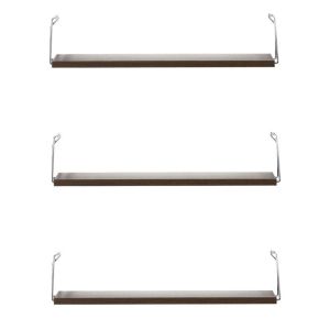 Triple wall shelf &amp;amp;amp;quot;rafael&amp;amp;amp;quot; walnut 60*18*12.5