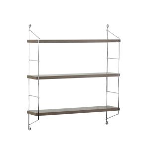 Triple wall shelf &amp;amp;amp;quot;elmira&amp;amp;amp;quot; walnut 67*15*56