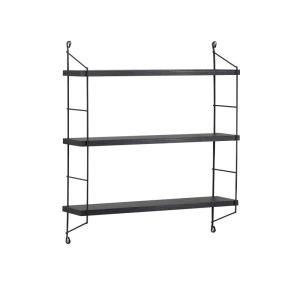 Triple wall shelf &amp;amp;amp;quot;elmira&amp;amp;amp;quot; black 67*15*56