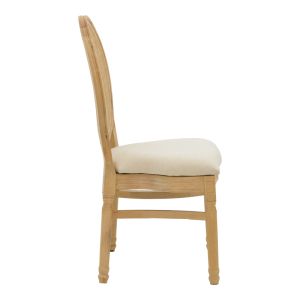 Градински трапезен стол Canco каучукуво дърво-естетсвен ратан 50x55x98cм