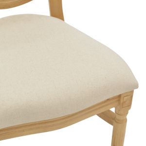 Градински трапезен стол Canco каучукуво дърво-естетсвен ратан 50x55x98cм