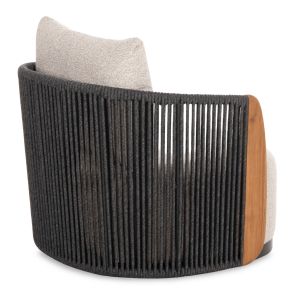 Armchair Augustus Sm6454.01 gray aluminum - rope - olefin 88x85x83h