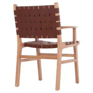 Фотьойл Felipe Hm9328.11 Toon Wood Pu Leather Brown 61x59x86hcm.