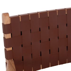Фотьойл Felipe Hm9328.11 Toon Wood Pu Leather Brown 61x59x86hcm.