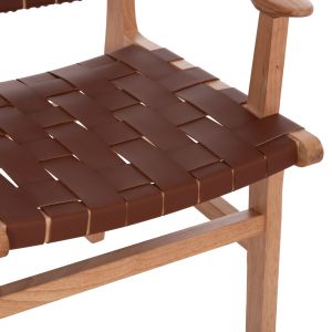 Фотьойл Felipe Hm9328.11 Toon Wood Pu Leather Brown 61x59x86hcm.