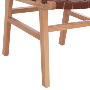 Фотьойл Felipe Hm9328.11 Toon Wood Pu Leather Brown 61x59x86hcm.