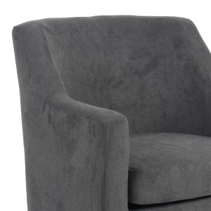 Фотьойл Joyful дамаска антрацит-естествен 71х71х81cm