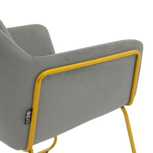 Mira Indelible armchair gray-gold 65x69x86cm