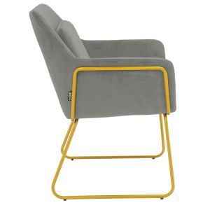 Mira Indelible armchair gray-gold 65x69x86cm