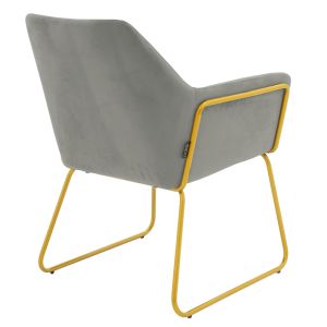 Mira Indelible armchair gray-gold 65x69x86cm
