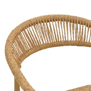 RAYANA STACKABLE ARMCHAIR, ALUMINUM - POLISHED IN NATURAL COLOR 56X61.5X77.5CM