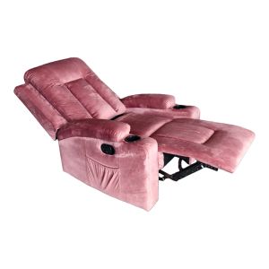 Gessel velvet relaxation armchair in dusty pink color 80x90x98cm