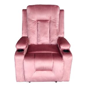Gessel velvet relaxation armchair in dusty pink color 80x90x98cm