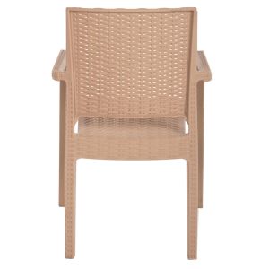 Cappuccino armchair polypropylene with heavy duty 58x55x88hcm, 03, Hm5134