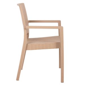 Cappuccino armchair polypropylene with heavy duty 58x55x88hcm, 03, Hm5134
