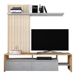 Living room set Neo in oak-gray color 190x40x200cm