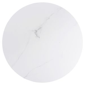 Coffee table Acrylon, white marble Hpl, acrylic legs D40x41hcm Hm9779,01