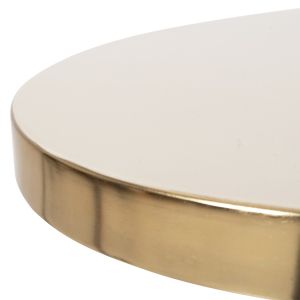 Coffee table Ambur Hm4238.03 metal enamel lacquer ecru and gold D40.5x62hcm