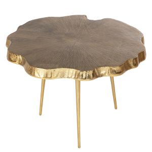 Coffee table Angul Hm4263 metal color gold/black 62x62x44hcm