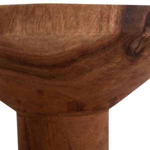 Coffee table Bermal Hm9889.11 solid suar wood in natural color Φ35x65cm.
