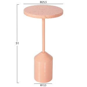 Coffee table Bombay Hm4251,08 metal salmon color D25,5x51hcm