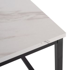 Coffee table Braylen square white marble Hm8942,12