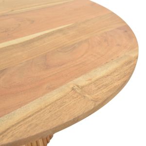 Coffee table Canicule Ii solid acacia wood in natural shade D80x40cm
