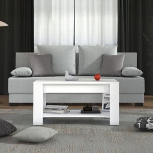 Coffee table Clent white color 90x50x45cm