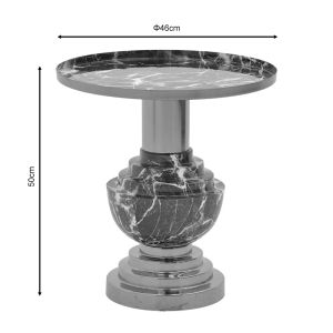 Coffee table Cogent Inart metal color black marble/gold D46x50cm