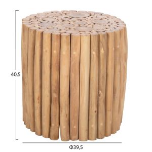 Coffee table Cooter Hm9865 made of teak branches in natural color D39x40.5hcm