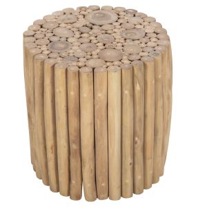 Coffee table Cooter Hm9865 made of teak branches in natural color D39x40.5hcm