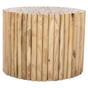 Coffee table Cooter Naturally Hm9864 made of teak branches in natural color D60.5x46hcm
