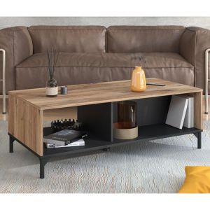 Coffee table Corsica Flagstaff Oak-black 120x60x45cm