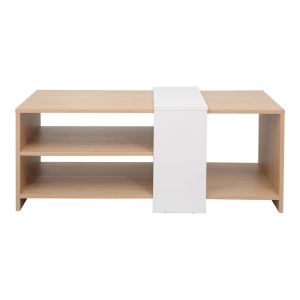 Cozeto coffee table in natural white color 100x53x41.5 cm