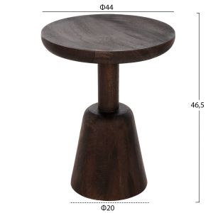 Coffee table Crabb Hm9701 solid mango wood D40x49.5hcm