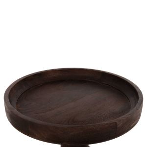 Coffee table Cramm Hm9700 solid mango wood in dark brown color D45x47hcm