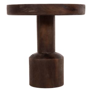 Coffee table Cramm Hm9700 solid mango wood in dark brown color D45x47hcm