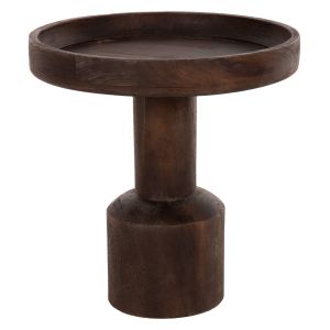 Coffee table Cramm Hm9700 solid mango wood in dark brown color D45x47hcm