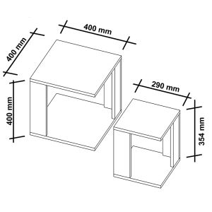 Coffee table Cubic Zigon 40x40x40